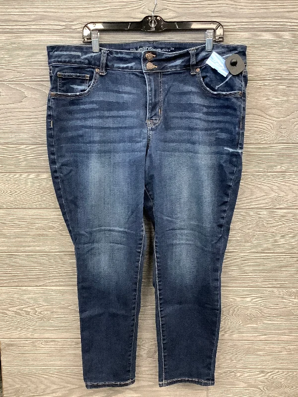 women's denim jeans for a vintage styleJeans Skinny By Maurices In Blue Denim, Size: 18