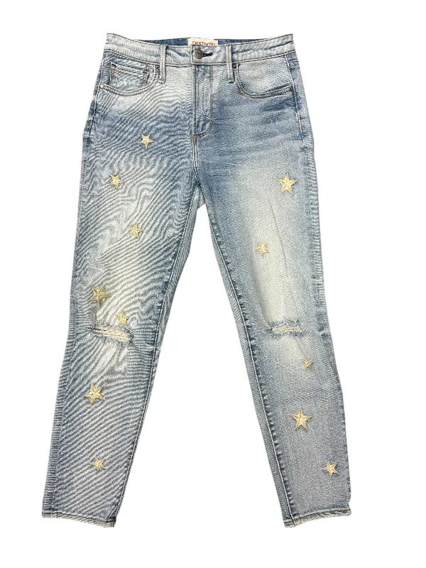 women's denim jeans with animal printsJeans Straight By Driftwood In Blue Denim, Size: 0