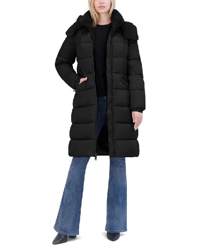 women's coats for pear-shaped bodiesTahari Puffer Coat