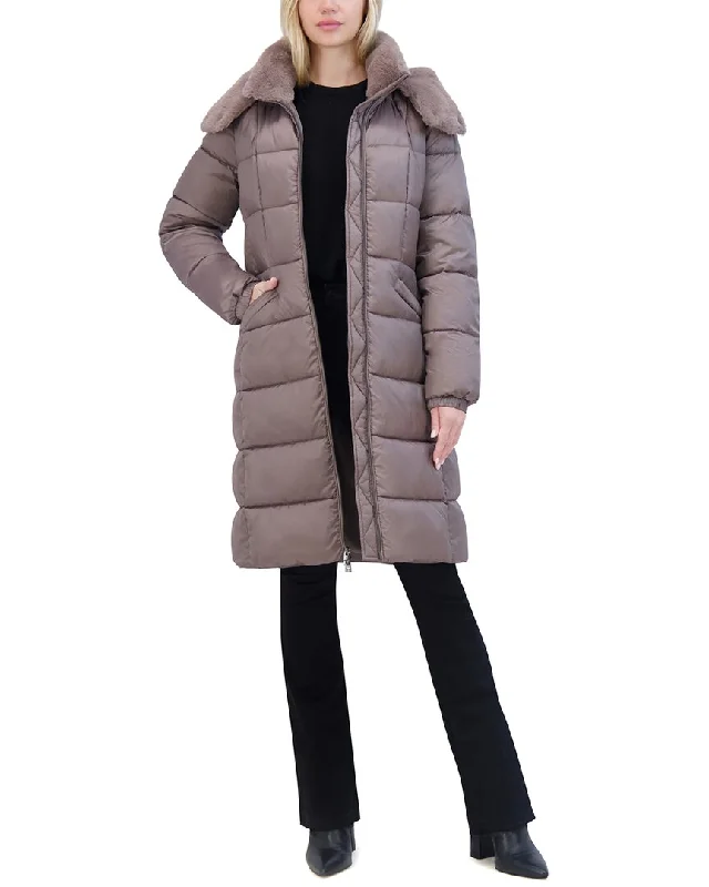 sustainable women's coatsTahari Puffer Coat