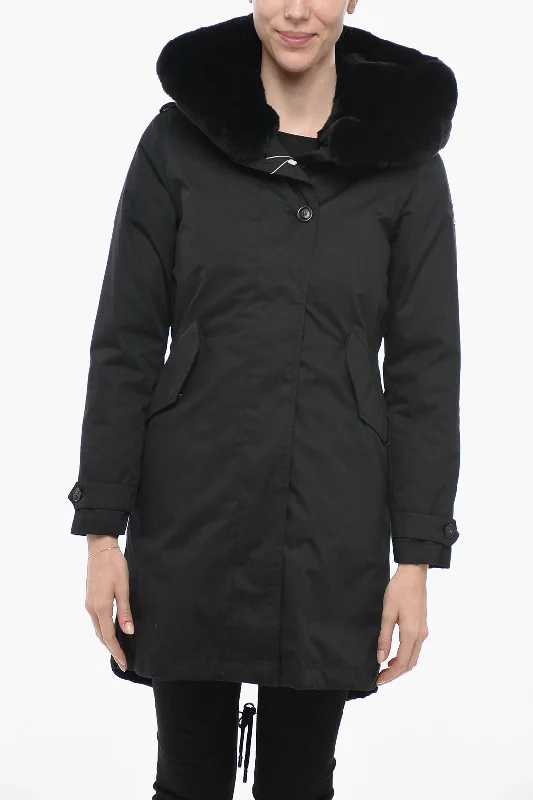 women's coats with hoodsWoolrich Padded LITERARY REX Parka with Fur