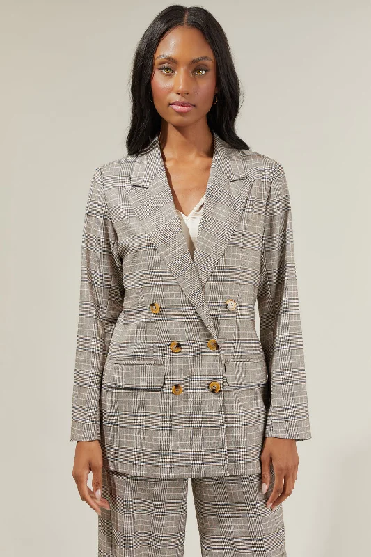 peacoats for womenMulvane Classic Plaid Blazer