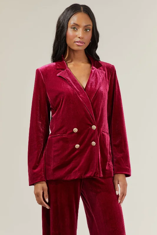 women's coats for those who prefer classic over trendyYami Velvet Collared Blazer