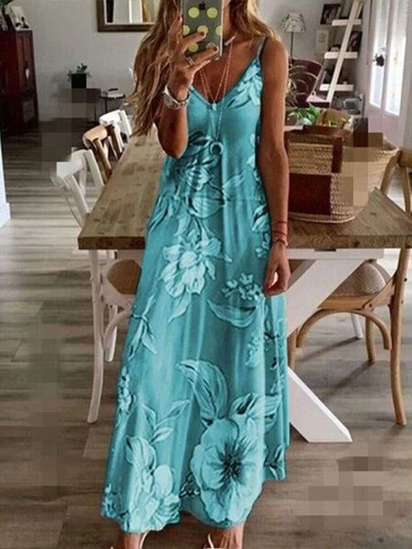 women's high-low dressesBohemian Floral Dress, Plus Size Maxi Boho Dress