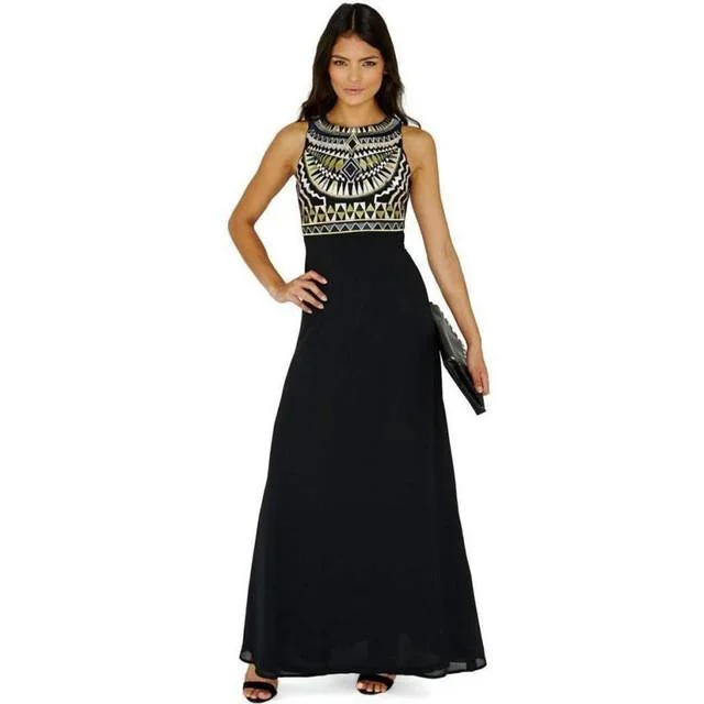 women's velvet dressesSleeveless Evening Maxi Dress