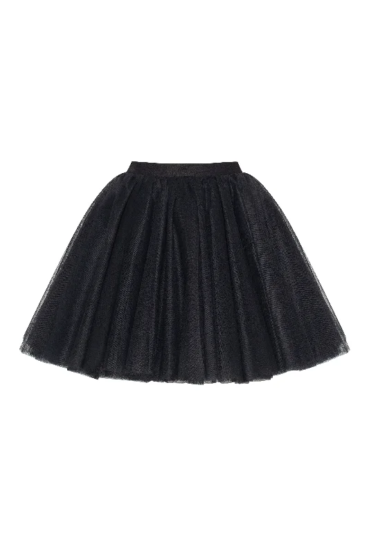 women's eco-friendly dressesGathered organza mini skirt in black, Xo Xo