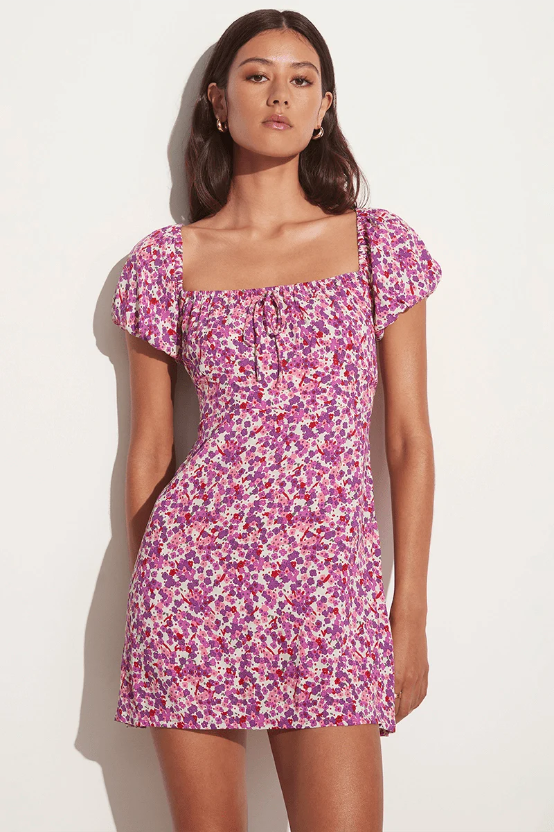 women's travel dressesLovita Mini Dress Lou Floral Print - Violet