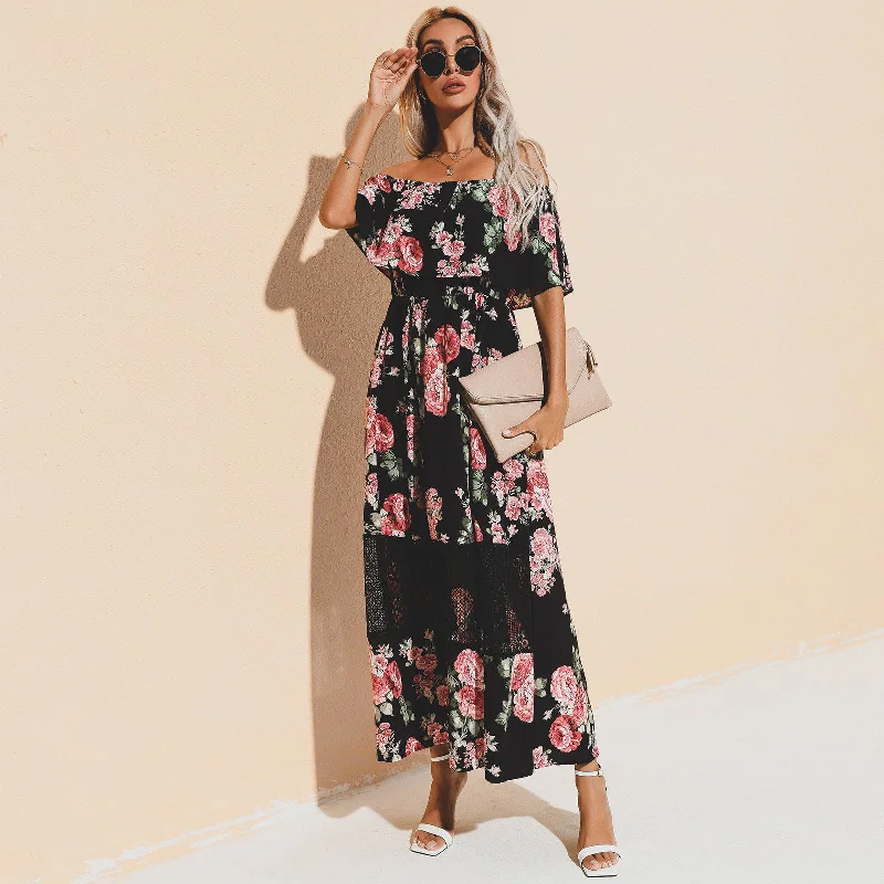 women's ethical fashion dressesBohemian Summer Maxi Dress, Boho Floral Dress