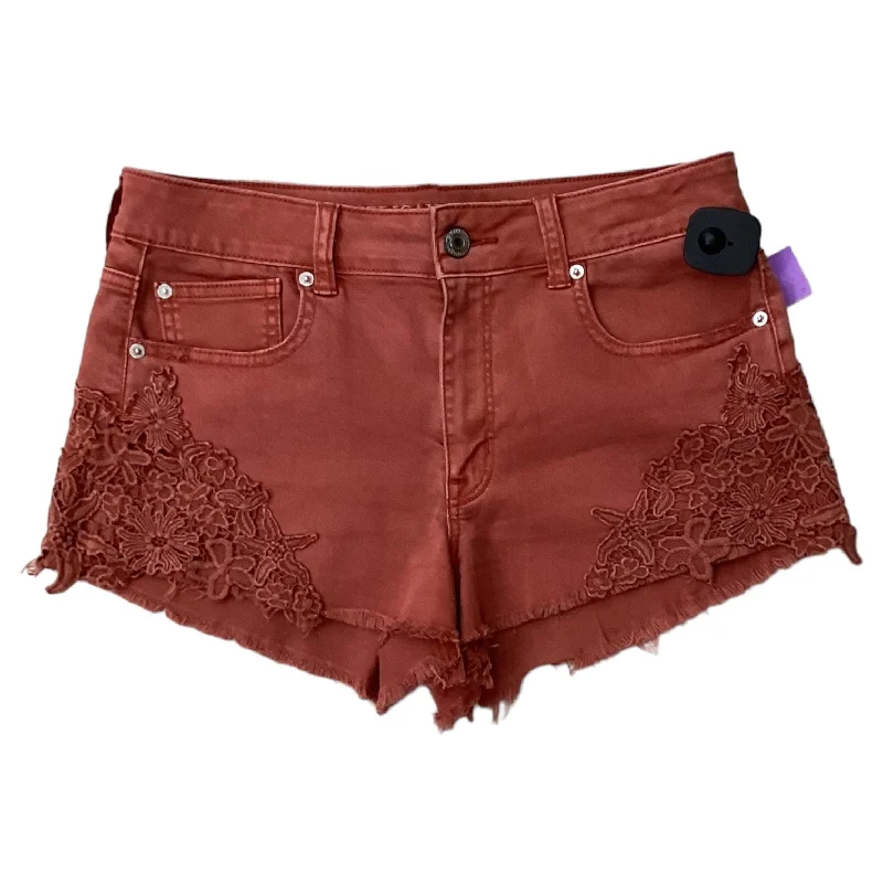 women's distressed shortsRed Shorts American Eagle, Size 10