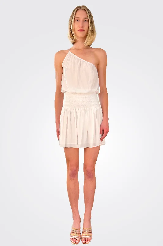 women's lace dressesLeah One Shoulder Mini Dress - Ivory