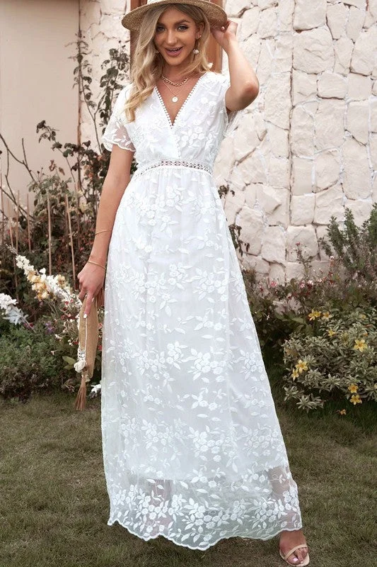 Button-Down DressLace maxi dress