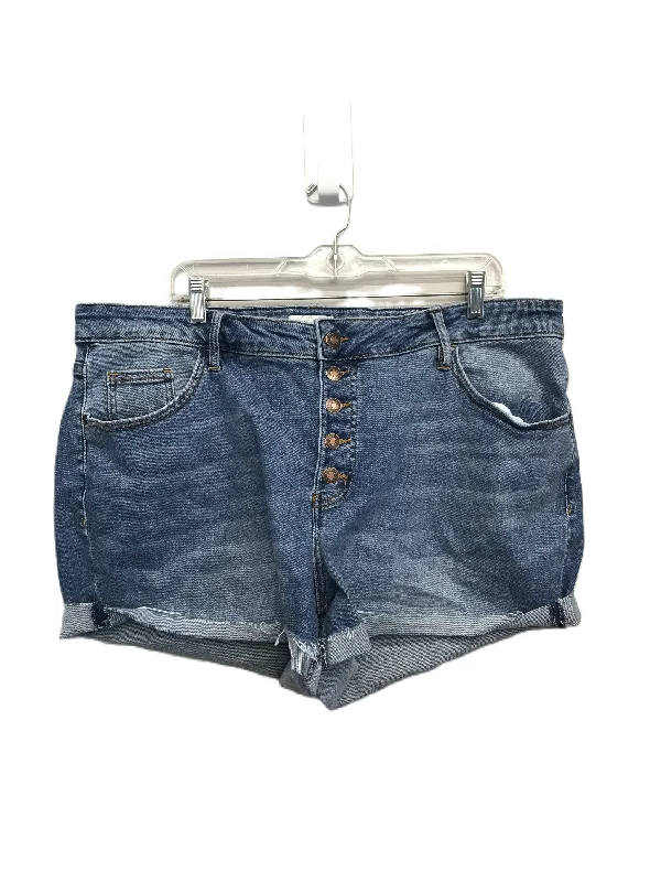 women's corduroy shortsBlue Denim Shorts By Ava & Viv, Size: 22