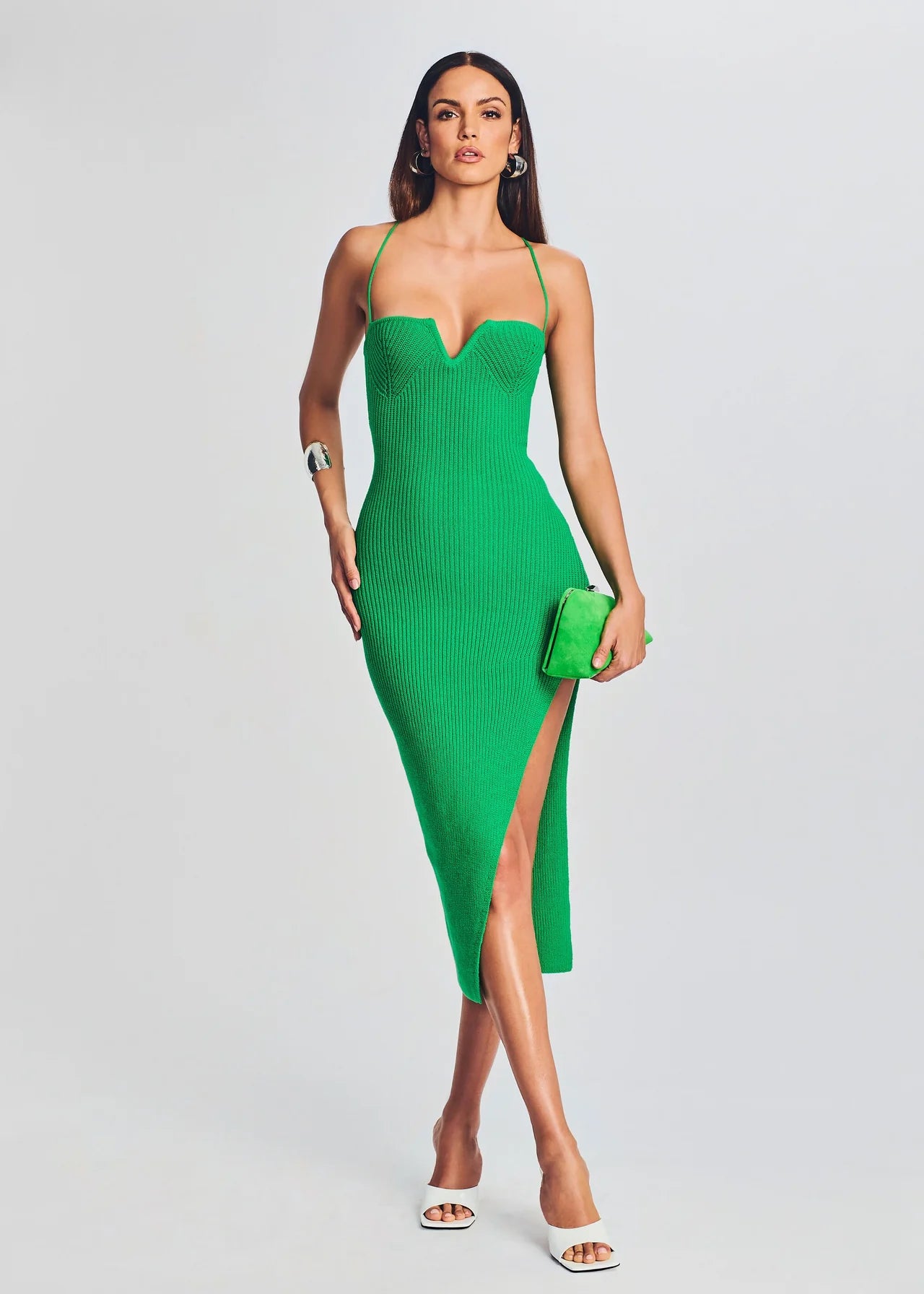 women's mother of the bride dressesDominique Knit Midi Dress - Kelly Green