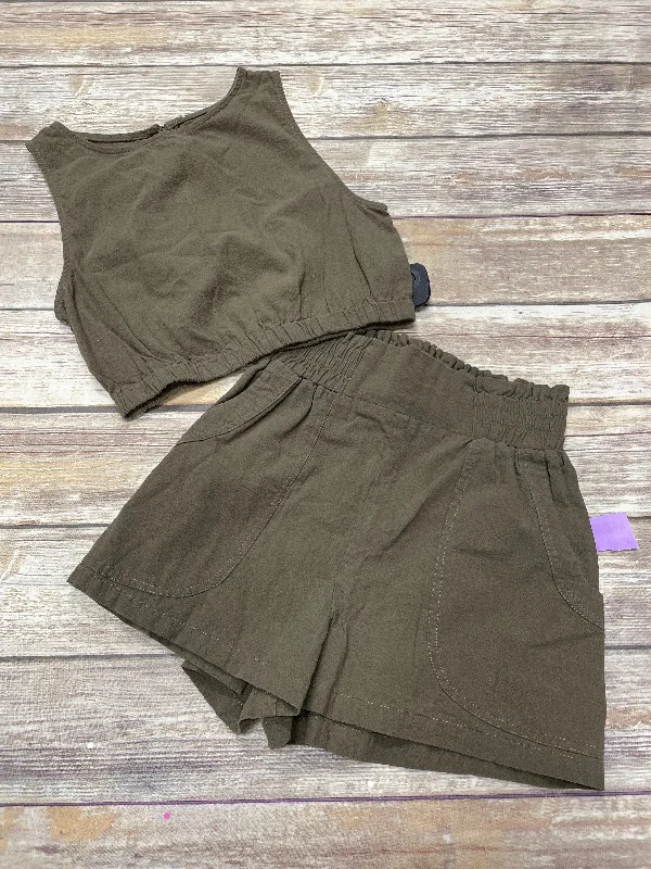 women's elegant shortsGreen Shorts Set Cmf, Size S