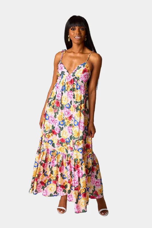 women's trendy dressesSoleil Tie-Shoulder Maxi Dress - Monet