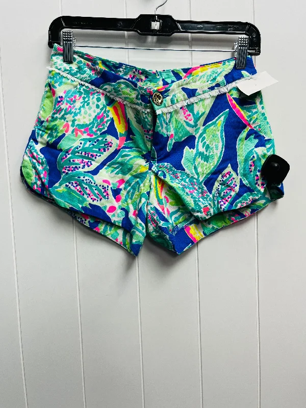 women's running shortsBlue & Green Shorts Lilly Pulitzer, Size Xxs