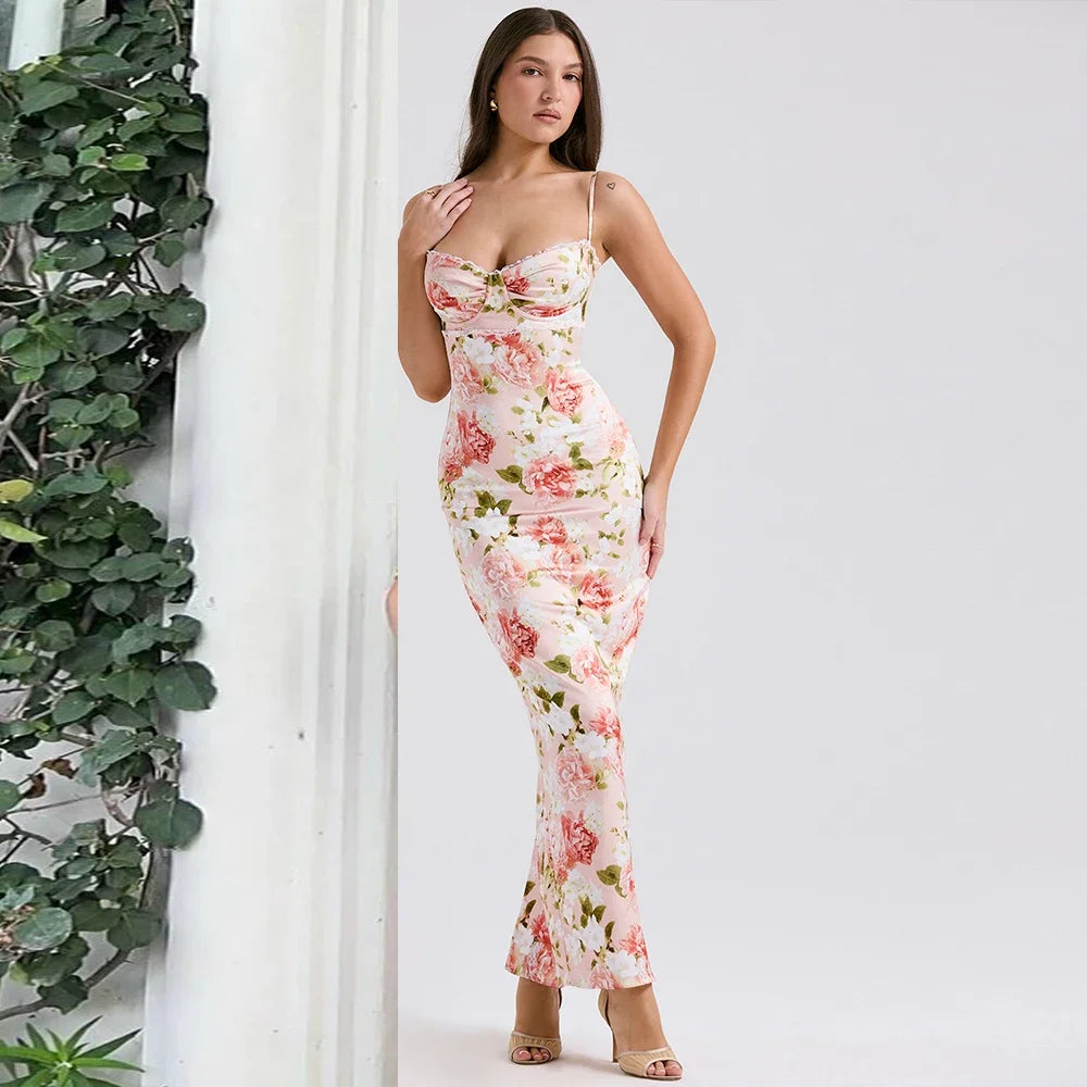 women's evening dressesSharone - Romantic floral maxi dress