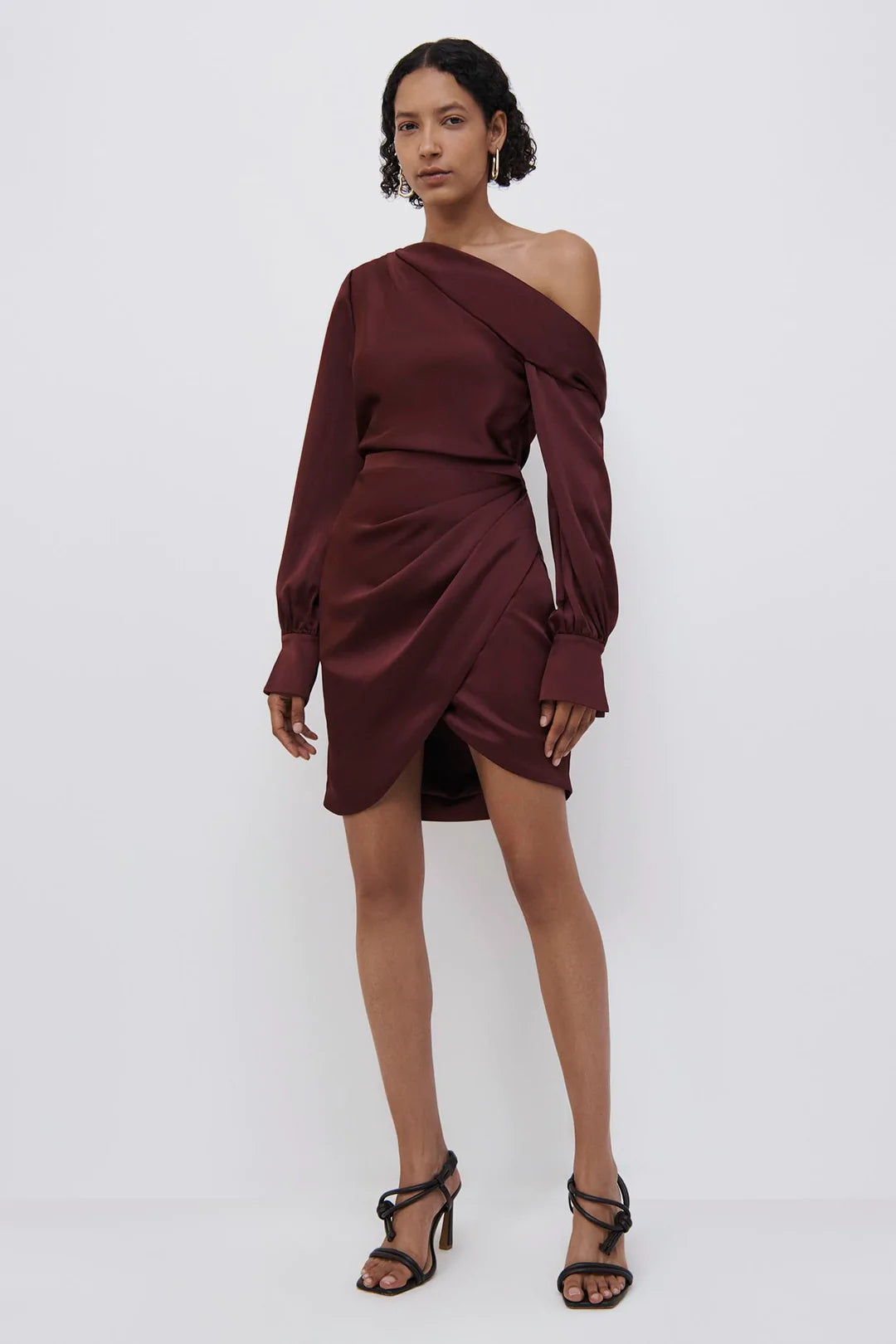 women's designer dressesCameron Satin Mini Dress - Mulberry