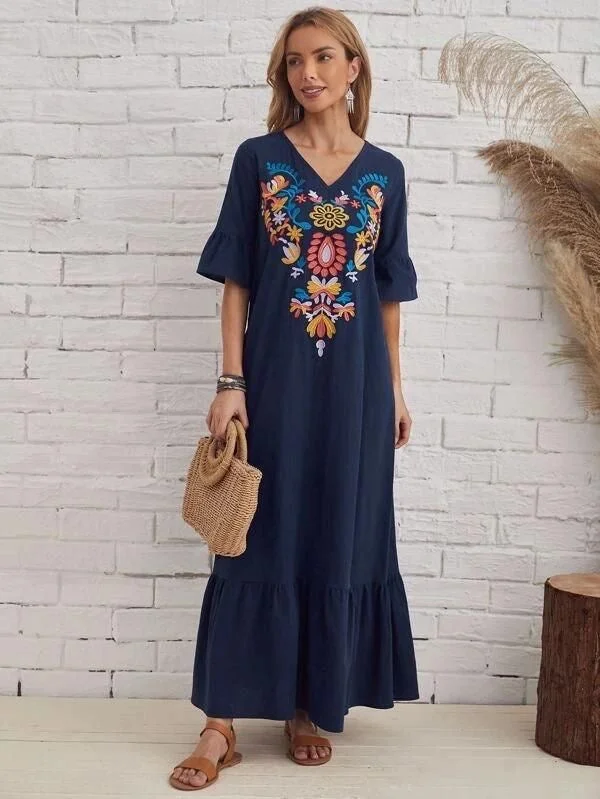 Sweetheart Neckline DressBohemian Print Summer Dress For Women, Boho Maxi Dress