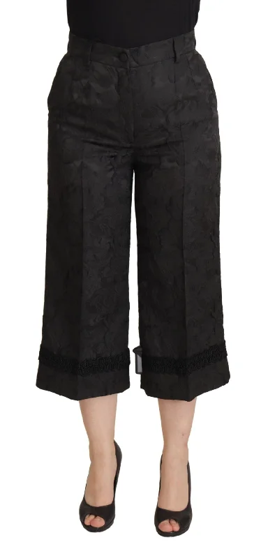 women's bridal pantsDolce & Gabbana Elegant  Brocade Cropped Women's Pants