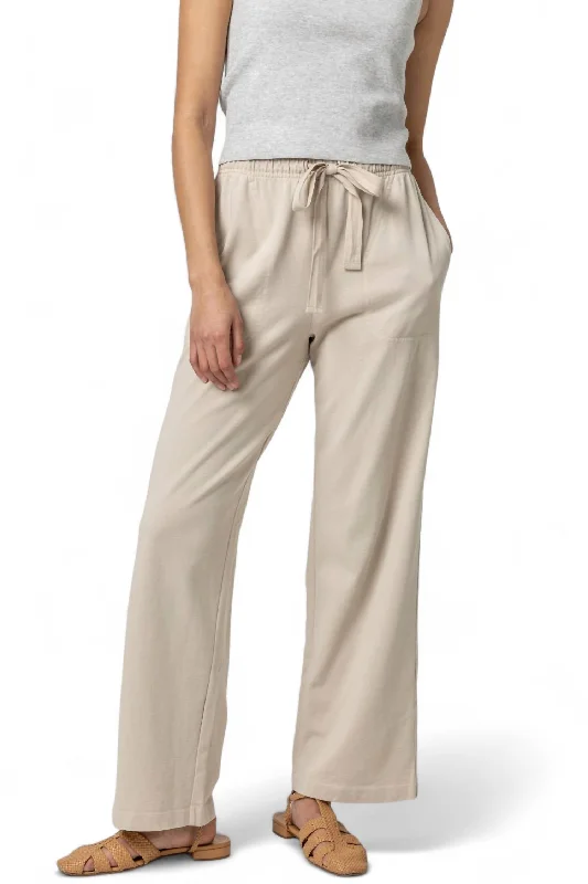 women's sustainable pantsDrawstring Pant In Pebble