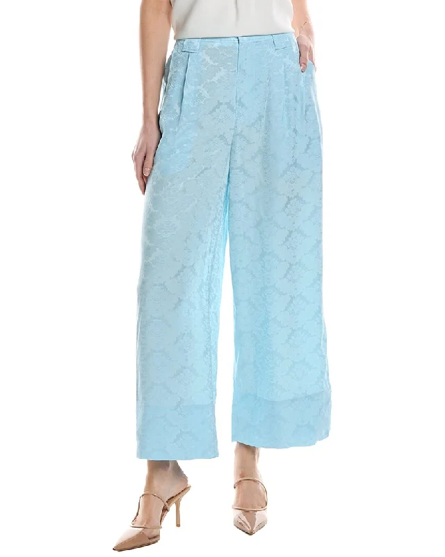 women's low-rise pantsGANNI Jacquard Cropped Pant