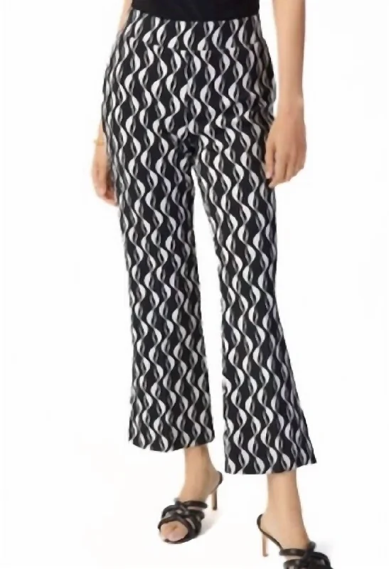 women's running pantsGeometric Print In Black