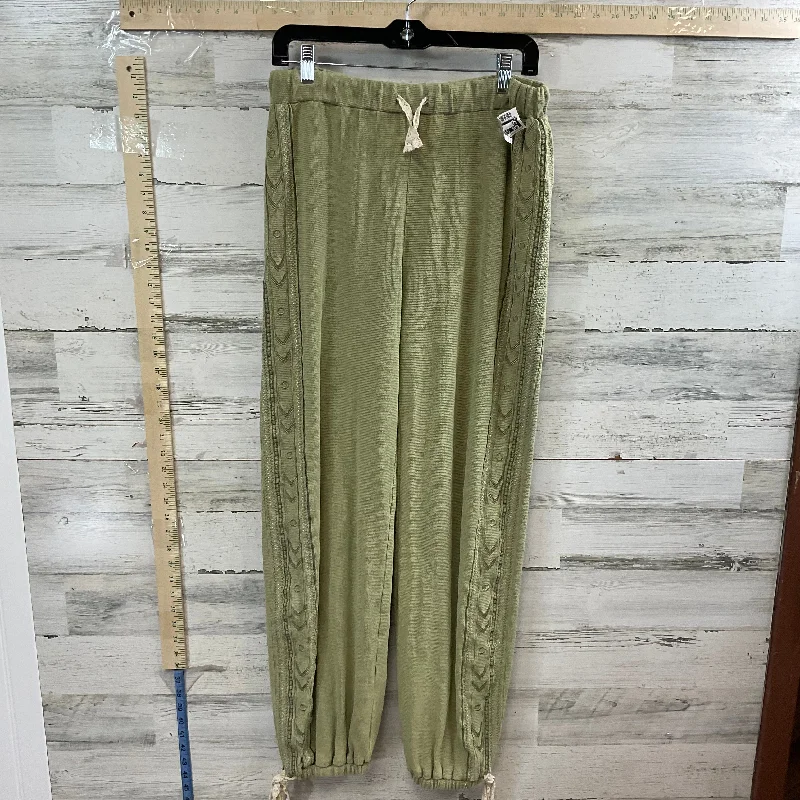 women's silk pantsGreen Pants Joggers Pol, Size L