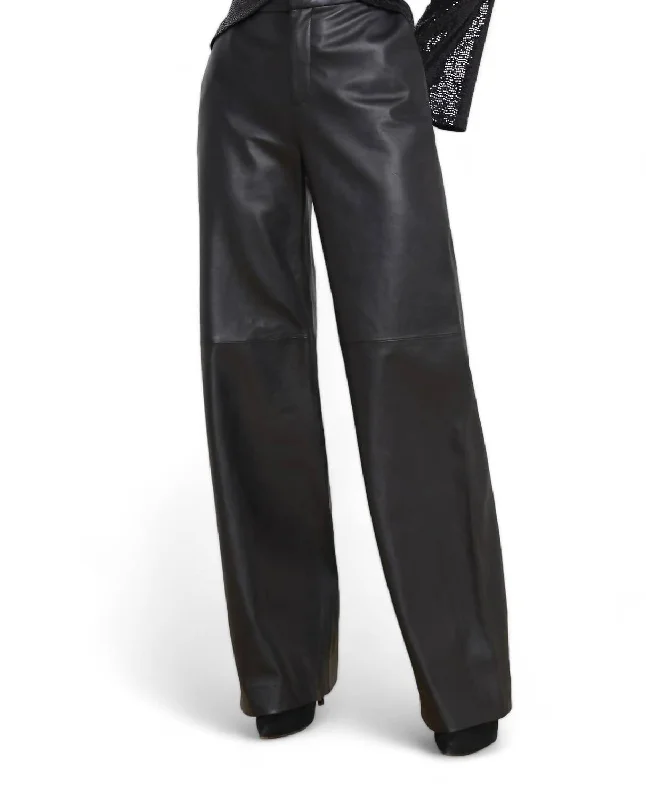 women's spandex pantsLivvy Straight Leg Trouser In Black