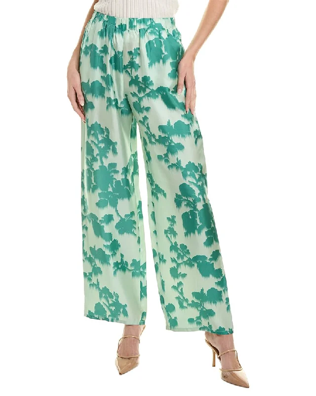 women's elastic waist pantsMax Mara Leisure Tenzone Silk Trouser