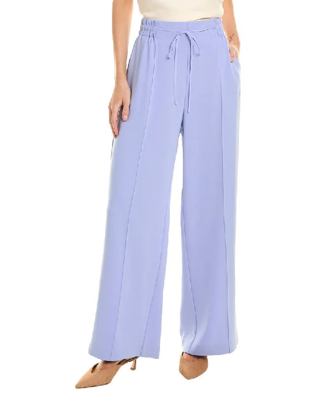 women's tall pantsOscar de la Renta Tie Waist Silk-Blend Pant