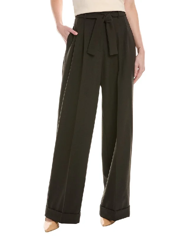 women's low-rise pantsPiazza Sempione Wool-Blend Pant