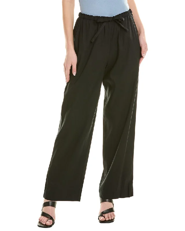 women's bell-bottom pantsRebecca Taylor Linen-Blend Pant