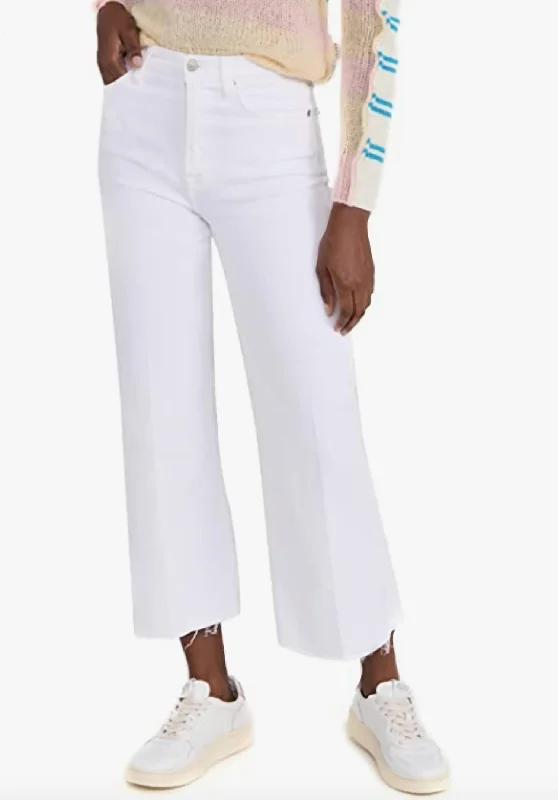 women's wide-leg pantsSevens Cropped Jo Denim In White