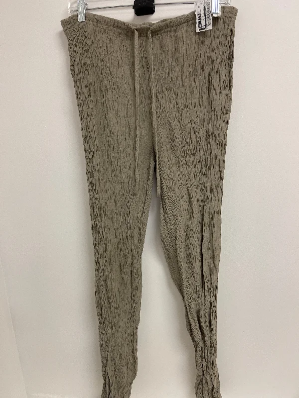 women's solid-color pantsTan Pants Wide Leg Zara, Size 12