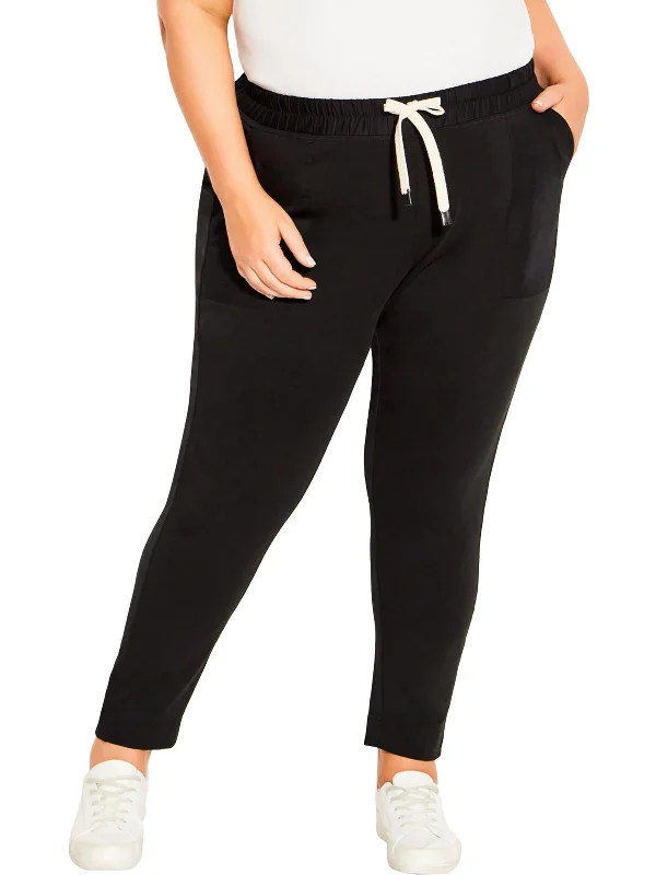 women's zipper pantsWomens Cotton Stretch Jogger Pants