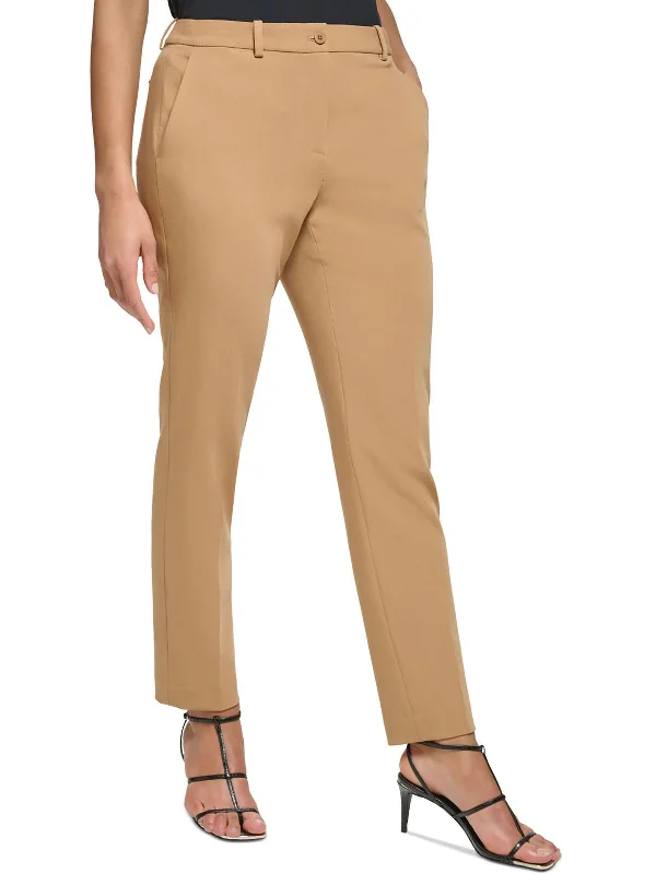 women's sustainable pantsWomens High Rise Solid Straight Leg Pants