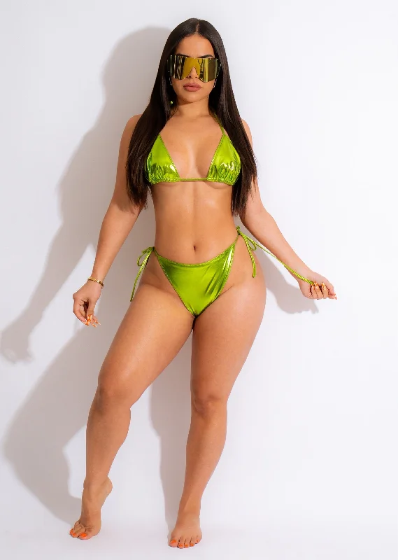 Metallic DressI'm A Flame Metallic Bikini Green