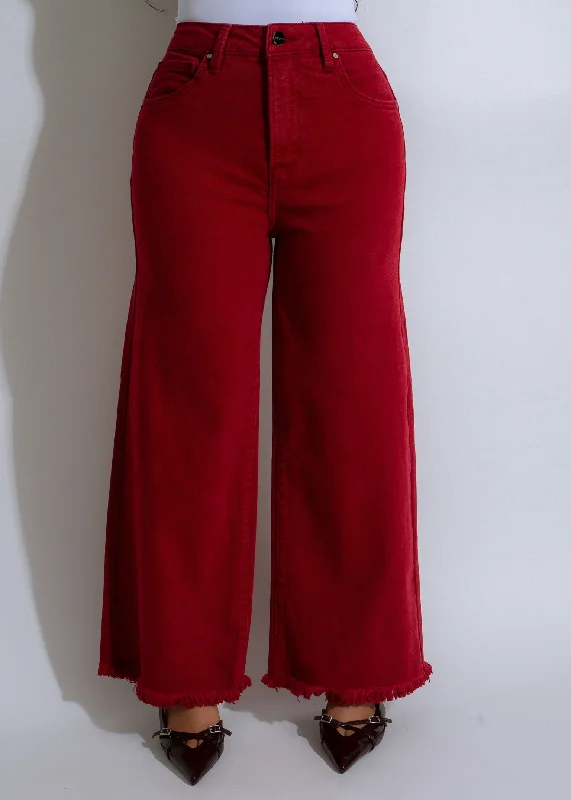 Denim DressSable Flare Jeans Red