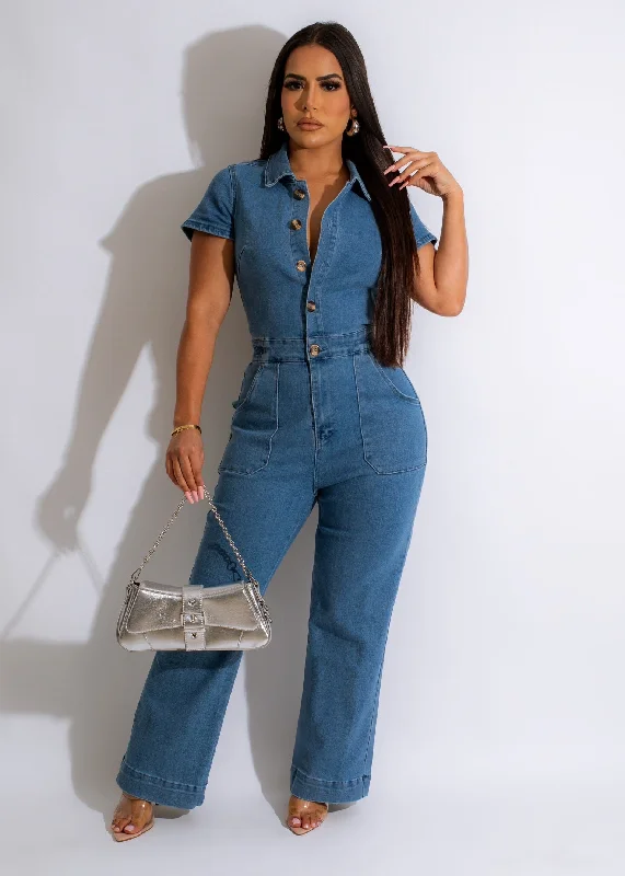 Halter DressSay Nothing Jumpsuit Light Denim