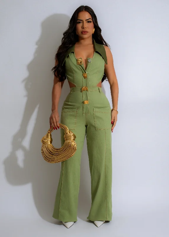 women's petite dressesVerdant Venture Jumpsuit Green