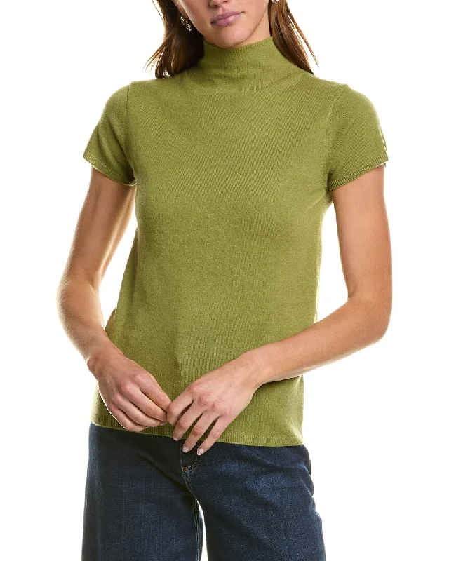 spaghetti strap women's topsInCashmere Turtleneck Cashmere T-Shirt