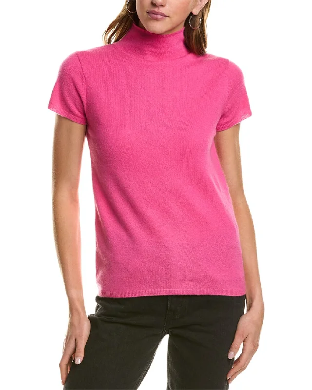 affordable women's topsInCashmere Turtleneck Cashmere T-Shirt