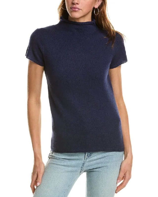 women's tops for those who want to make a fashion statementInCashmere Turtleneck Cashmere T-Shirt