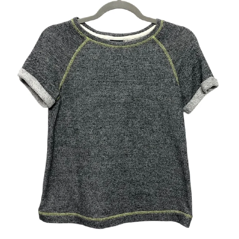 women's tops with unique designsTop Short Sleeve Basic By Bordeaux In Grey, Size: S