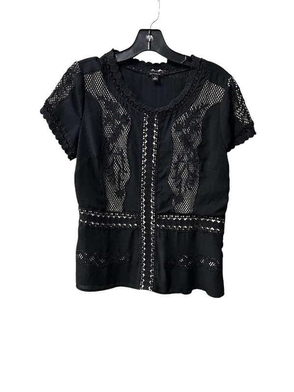 women's tops for those who want to make a fashion statementTop Short Sleeve By Ann Taylor In Black, Size: 4