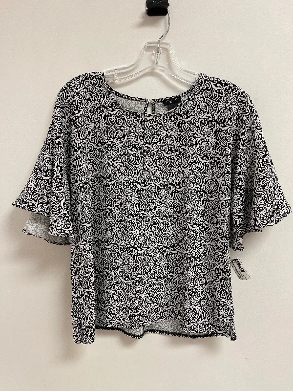 women's tops that offer a perfect blend of style, comfort, and affordabilityTop Short Sleeve By Ann Taylor In Black & White, Size: L