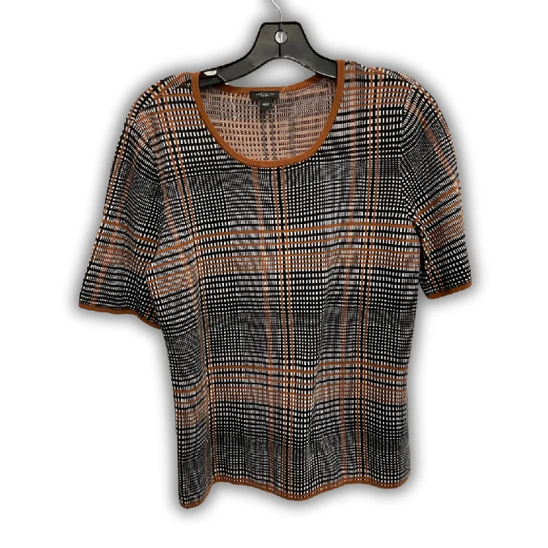 women's tops for those who love to shop for unique findsTop Short Sleeve By Ann Taylor In Plaid Pattern, Size: L