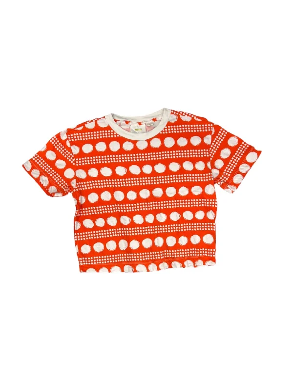 women's tops for everyday eleganceTop Short Sleeve By Maeve In Orange & White, Size: Xs