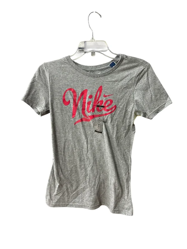 women's tops for vintage fashion enthusiastsTop Short Sleeve By Nike Apparel In Grey, Size: S